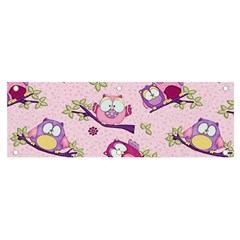 Owls Bird Animal Pattern Banner And Sign 6  X 2  by Loisa77