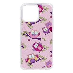 Owls Bird Animal Pattern Iphone 14 Pro Max Tpu Uv Print Case by Loisa77