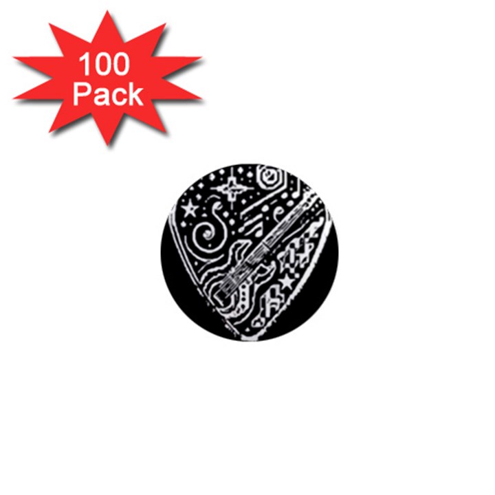 Guitar Pic 1  Mini Magnets (100 pack) 