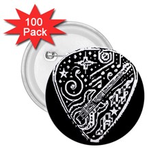 Guitar Pic 2 25  Buttons (100 Pack)  by RiverRootsReggae