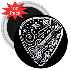 Guitar Pic 3  Magnets (100 Pack) by RiverRootsReggae