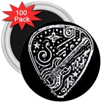 Guitar Pic 3  Magnets (100 pack) Front