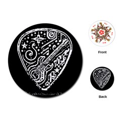 Guitar Pic Playing Cards Single Design (round)