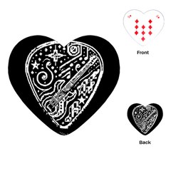 Guitar Pic Playing Cards Single Design (heart)