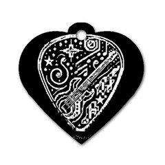 Guitar Pic Dog Tag Heart (one Side) by RiverRootsReggae