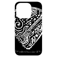 Guitar Pic Iphone 14 Pro Black Uv Print Case by RiverRootsReggae