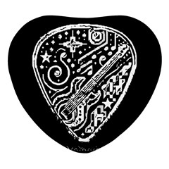 Guitar Pic Heart Glass Fridge Magnet (4 Pack)