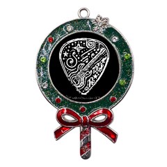 Guitar Pic Metal X mas Lollipop With Crystal Ornament