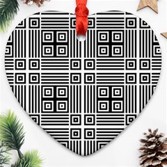 Squares Inside Background Checkered Contemporary Effect Electronic Futuristic Graphic Illusion Modern Ornament (heart) by Loisa77