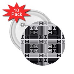 Squares Inside Background Checkered Contemporary Effect Electronic Futuristic Graphic Illusion Modern 2 25  Buttons (10 Pack)  by Loisa77