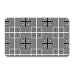 Squares Inside Background Checkered Contemporary Effect Electronic Futuristic Graphic Illusion Modern Magnet (rectangular)