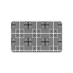 Squares Inside Background Checkered Contemporary Effect Electronic Futuristic Graphic Illusion Modern Magnet (name Card) by Loisa77