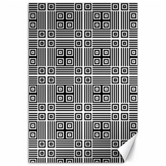 Squares Inside Background Checkered Contemporary Effect Electronic Futuristic Graphic Illusion Modern Canvas 12  X 18 