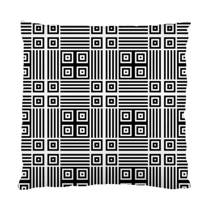 Squares Inside Background Checkered Contemporary Effect Electronic Futuristic Graphic Illusion Modern Standard Cushion Case (One Side)