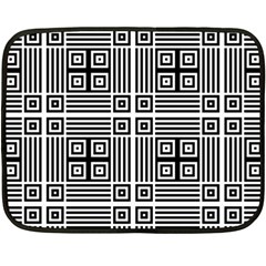 Squares Inside Background Checkered Contemporary Effect Electronic Futuristic Graphic Illusion Modern Two Sides Fleece Blanket (mini) by Loisa77