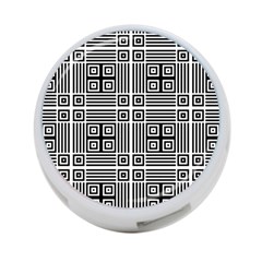 Squares Inside Background Checkered Contemporary Effect Electronic Futuristic Graphic Illusion Modern 4-port Usb Hub (two Sides) by Loisa77