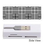 Squares Inside Background Checkered Contemporary Effect Electronic Futuristic Graphic Illusion Modern Memory Card Reader (Stick) Front