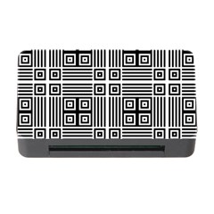 Squares Inside Background Checkered Contemporary Effect Electronic Futuristic Graphic Illusion Modern Memory Card Reader With Cf by Loisa77