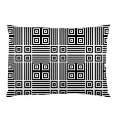 Squares Inside Background Checkered Contemporary Effect Electronic Futuristic Graphic Illusion Modern Pillow Case (two Sides) by Loisa77