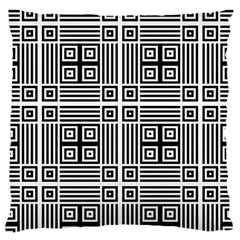 Squares Inside Background Checkered Contemporary Effect Electronic Futuristic Graphic Illusion Modern Large Cushion Case (one Side) by Loisa77