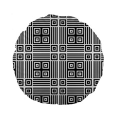 Squares Inside Background Checkered Contemporary Effect Electronic Futuristic Graphic Illusion Modern Standard 15  Premium Round Cushions by Loisa77