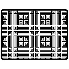 Squares Inside Background Checkered Contemporary Effect Electronic Futuristic Graphic Illusion Modern Two Sides Fleece Blanket (large) by Loisa77