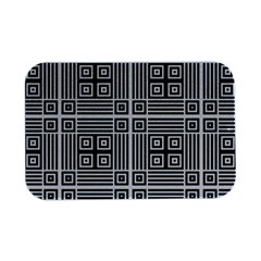 Squares Inside Background Checkered Contemporary Effect Electronic Futuristic Graphic Illusion Modern Open Lid Metal Box (silver)   by Loisa77