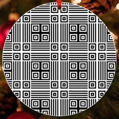 Squares Inside Background Checkered Contemporary Effect Electronic Futuristic Graphic Illusion Modern Uv Print Acrylic Ornament Round by Loisa77