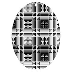 Squares Inside Background Checkered Contemporary Effect Electronic Futuristic Graphic Illusion Modern Uv Print Acrylic Ornament Oval by Loisa77