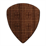 Squares Inside Background Checkered Contemporary Effect Electronic Futuristic Graphic Illusion Modern Square Wood Guitar Pick Holder Case And Picks Set Pick