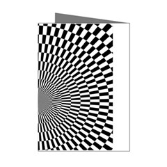 Circles Checkered Abstract Abstraction Art Mini Greeting Cards (pkg Of 8)