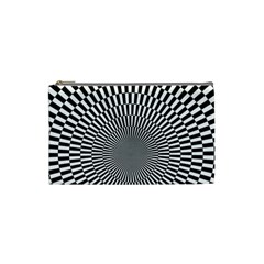 Circles Checkered Abstract Abstraction Art Cosmetic Bag (small) by Loisa77