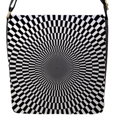 Circles Checkered Abstract Abstraction Art Flap Closure Messenger Bag (s) by Loisa77