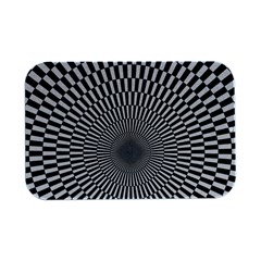 Circles Checkered Abstract Abstraction Art Open Lid Metal Box (silver)   by Loisa77