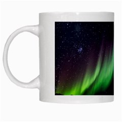 Aurora Borealis Beautiful Northern Lights Nature White Mug by Loisa77