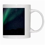 Aurora Borealis Beautiful Northern Lights Nature White Mug Right