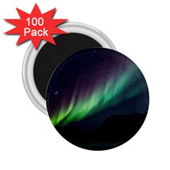 Aurora Borealis Beautiful Northern Lights Nature 2 25  Magnets (100 Pack)  by Loisa77