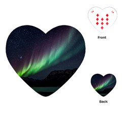 Aurora Borealis Beautiful Northern Lights Nature Playing Cards Single Design (heart)