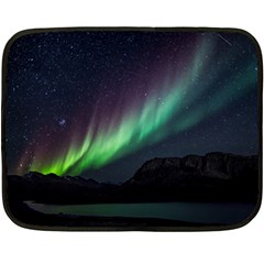 Aurora Borealis Beautiful Northern Lights Nature Fleece Blanket (mini) by Loisa77