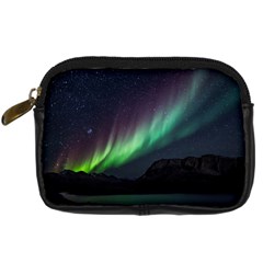 Aurora Borealis Beautiful Northern Lights Nature Digital Camera Leather Case by Loisa77