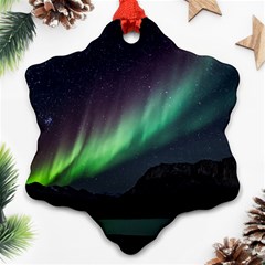 Aurora Borealis Beautiful Northern Lights Nature Ornament (snowflake)