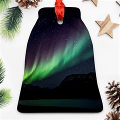 Aurora Borealis Beautiful Northern Lights Nature Bell Ornament (two Sides) by Loisa77