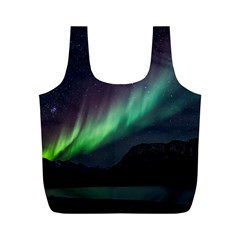 Aurora Borealis Beautiful Northern Lights Nature Full Print Recycle Bag (m) by Loisa77