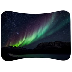 Aurora Borealis Beautiful Northern Lights Nature Velour Seat Head Rest Cushion by Loisa77