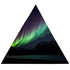 Aurora Borealis Beautiful Northern Lights Nature Wooden Puzzle Triangle by Loisa77