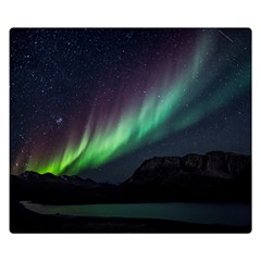 Aurora Borealis Beautiful Northern Lights Nature Premium Plush Fleece Blanket (small) by Loisa77