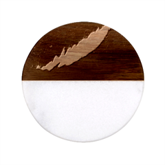 Aurora Borealis Beautiful Northern Lights Nature Classic Marble Wood Coaster (round) 