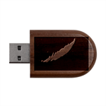 Aurora Borealis Beautiful Northern Lights Nature Wood Oval USB Flash Drive USB