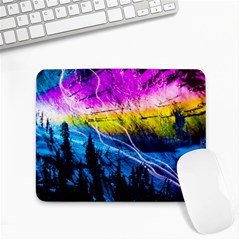 Night Skiing Colored Dead Grateful Lights Mountain Small Mousepad by Loisa77