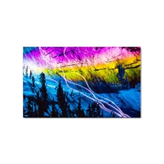 Night Skiing Colored Dead Grateful Lights Mountain Sticker Rectangular (10 Pack) by Loisa77